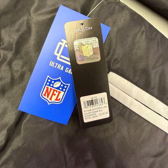 NFL Las Vegas Raiders Bomber Jacket Button up Coat Youth M (10-12) MSRP $130 - Picture 7 of 10